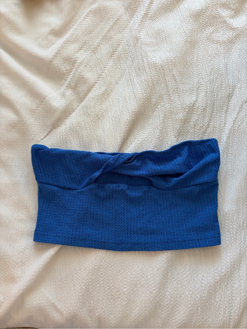 SHEIN Electric Blue Textured Tube Top